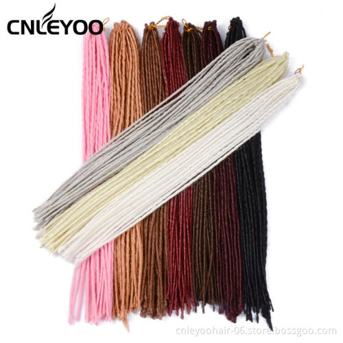 20 Inch Lock Braids Crochet Braids 24 Roots Handmade Long Dread Lock Braids Hair Extension For Women